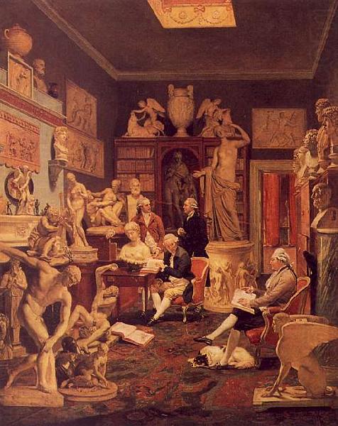 Charles Towneley's Library in Park Street,  Johann Zoffany